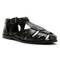NOVA WOMENS BLACK VEG TANNED  LEATHER SANDAL