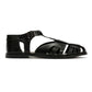 NOVA WOMENS BLACK VEG TANNED  LEATHER SANDAL