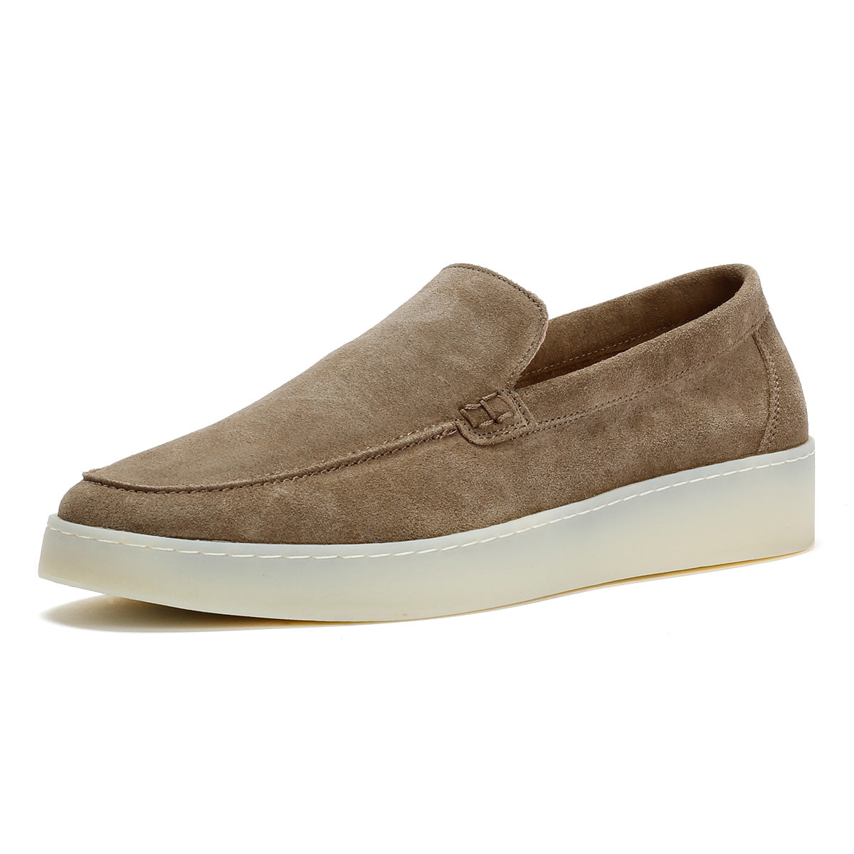HAWKINS MENS TAUPE SUEDE LOAFER