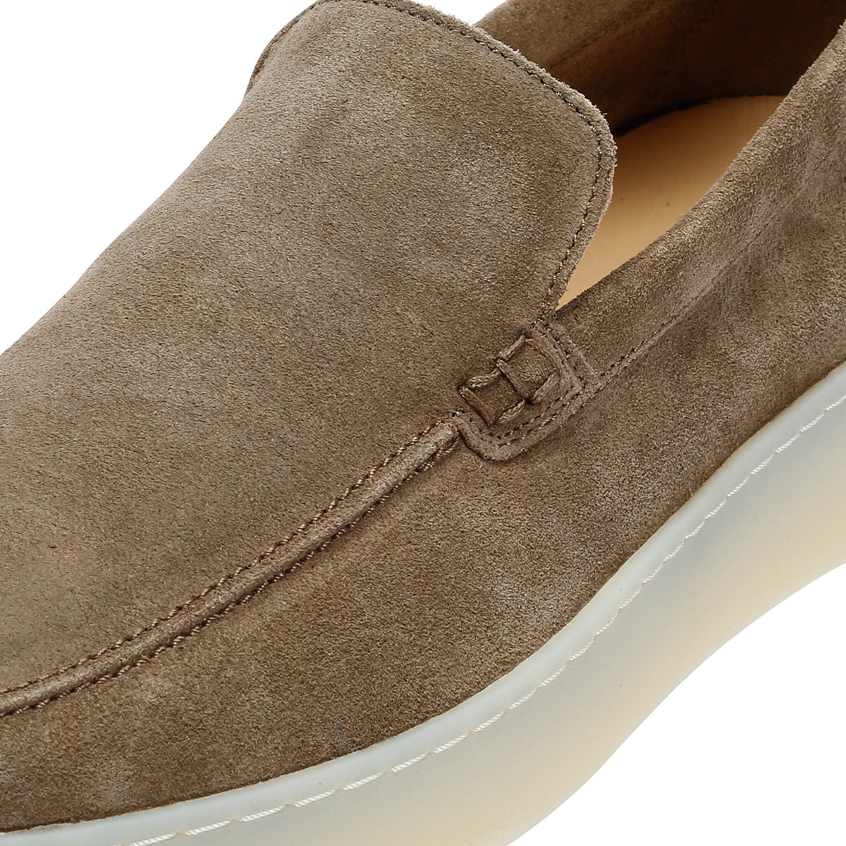 HAWKINS MENS TAUPE SUEDE LOAFER