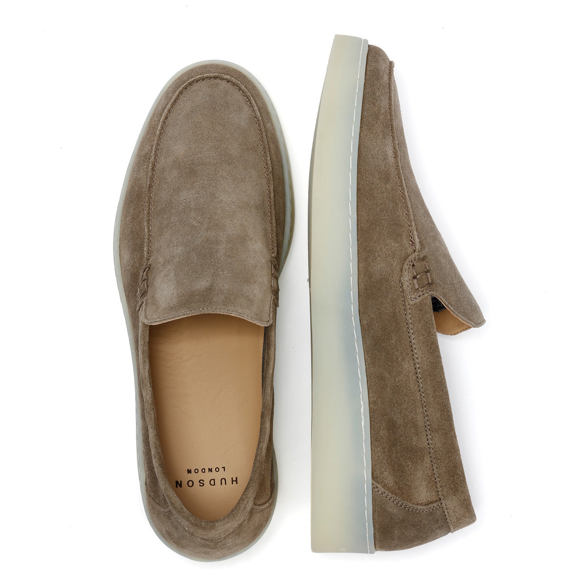 HAWKINS MENS TAUPE SUEDE LOAFER