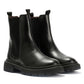 EFFIE WOMENS BLACK WAXY LEATHER SHOES