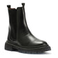 EFFIE WOMENS BLACK WAXY LEATHER SHOES