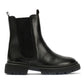 EFFIE WOMENS BLACK WAXY LEATHER SHOES