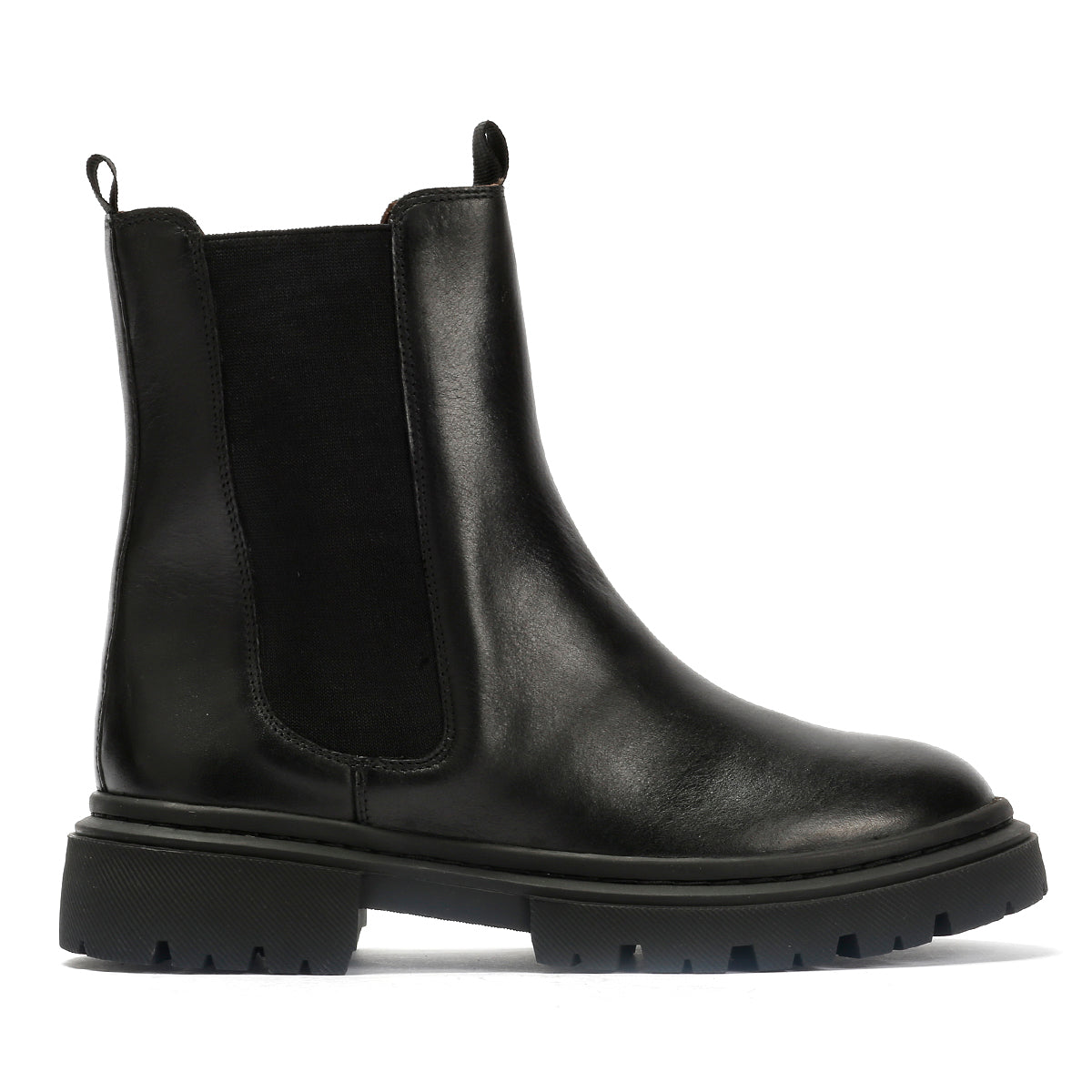 EFFIE WOMENS BLACK WAXY LEATHER SHOES