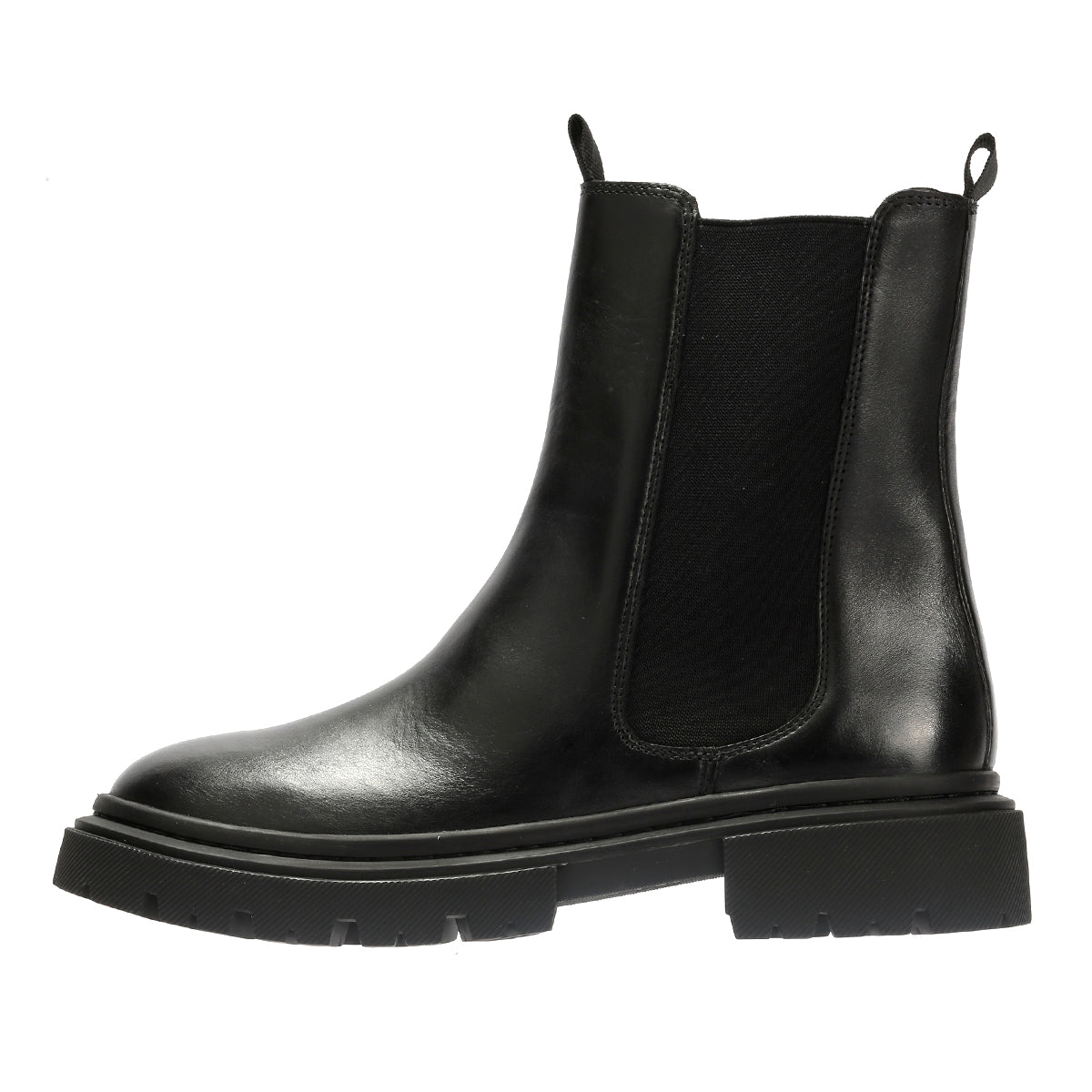 EFFIE WOMENS BLACK WAXY LEATHER SHOES