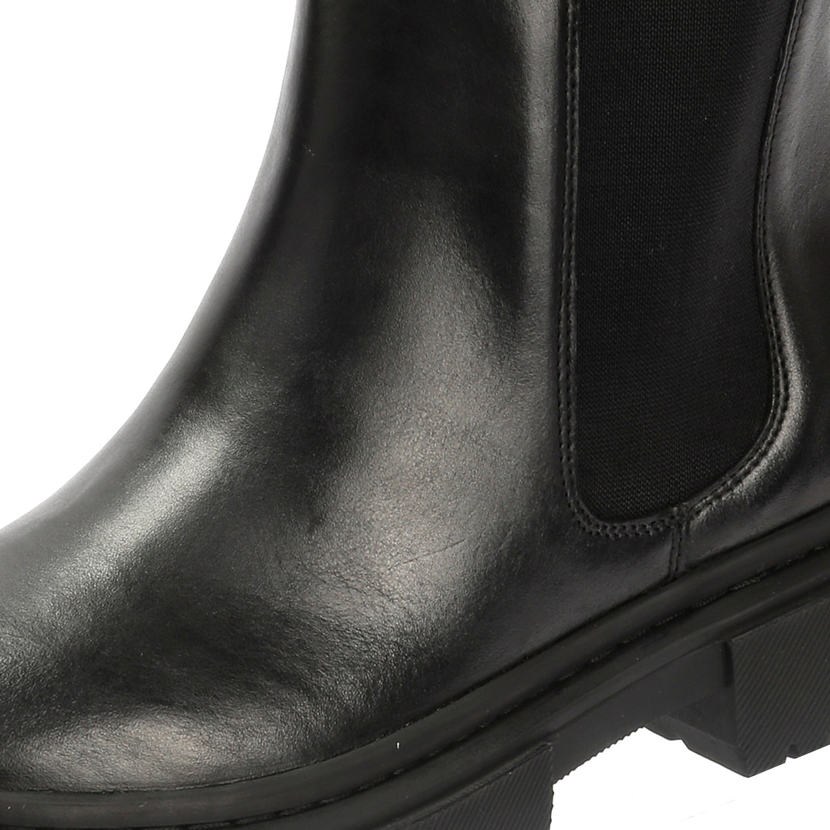 EFFIE WOMENS BLACK WAXY LEATHER SHOES