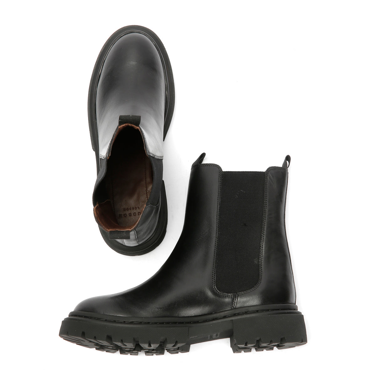 EFFIE WOMENS BLACK WAXY LEATHER SHOES