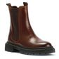 EFFIE WOMENS BROWN WAXY LEATHER SHOES