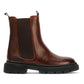 EFFIE WOMENS BROWN WAXY LEATHER SHOES