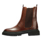 EFFIE WOMENS BROWN WAXY LEATHER SHOES