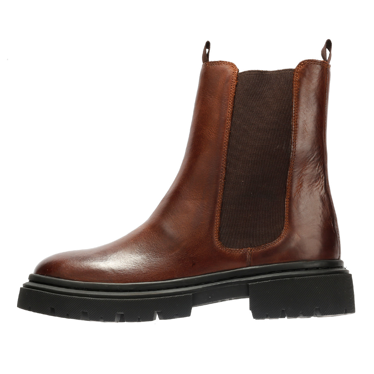 EFFIE WOMENS BROWN WAXY LEATHER SHOES