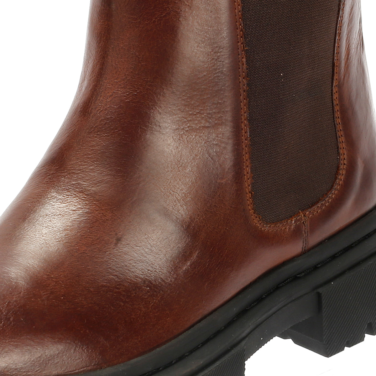 EFFIE WOMENS BROWN WAXY LEATHER SHOES