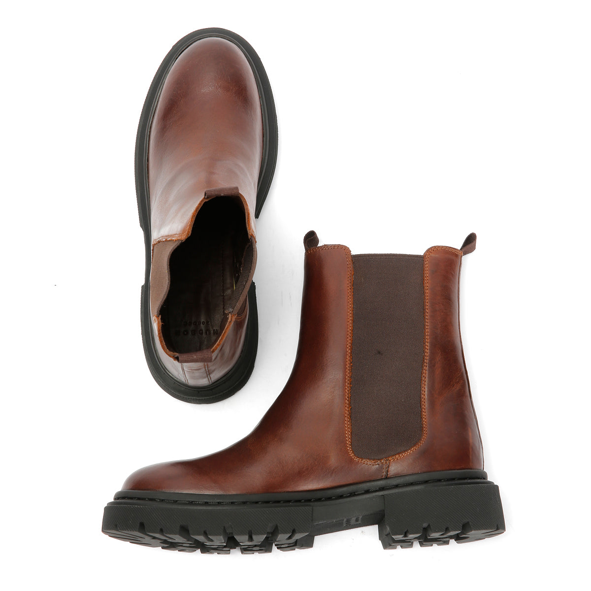 EFFIE WOMENS BROWN WAXY LEATHER SHOES