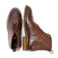 TRUMAN MENS BROWN TUMBLED LEATHER BROGUE BOOTS