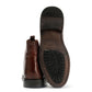 ODIN MENS BROWN WAXY LEATHER DERBY BOOTS