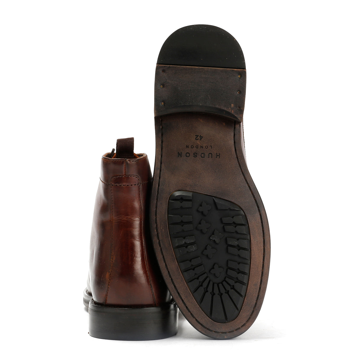 PAYTON 2 MENS BROWN WAXY LEATHER APRON BOOTS