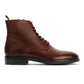 ODIN MENS BROWN WAXY LEATHER DERBY BOOTS