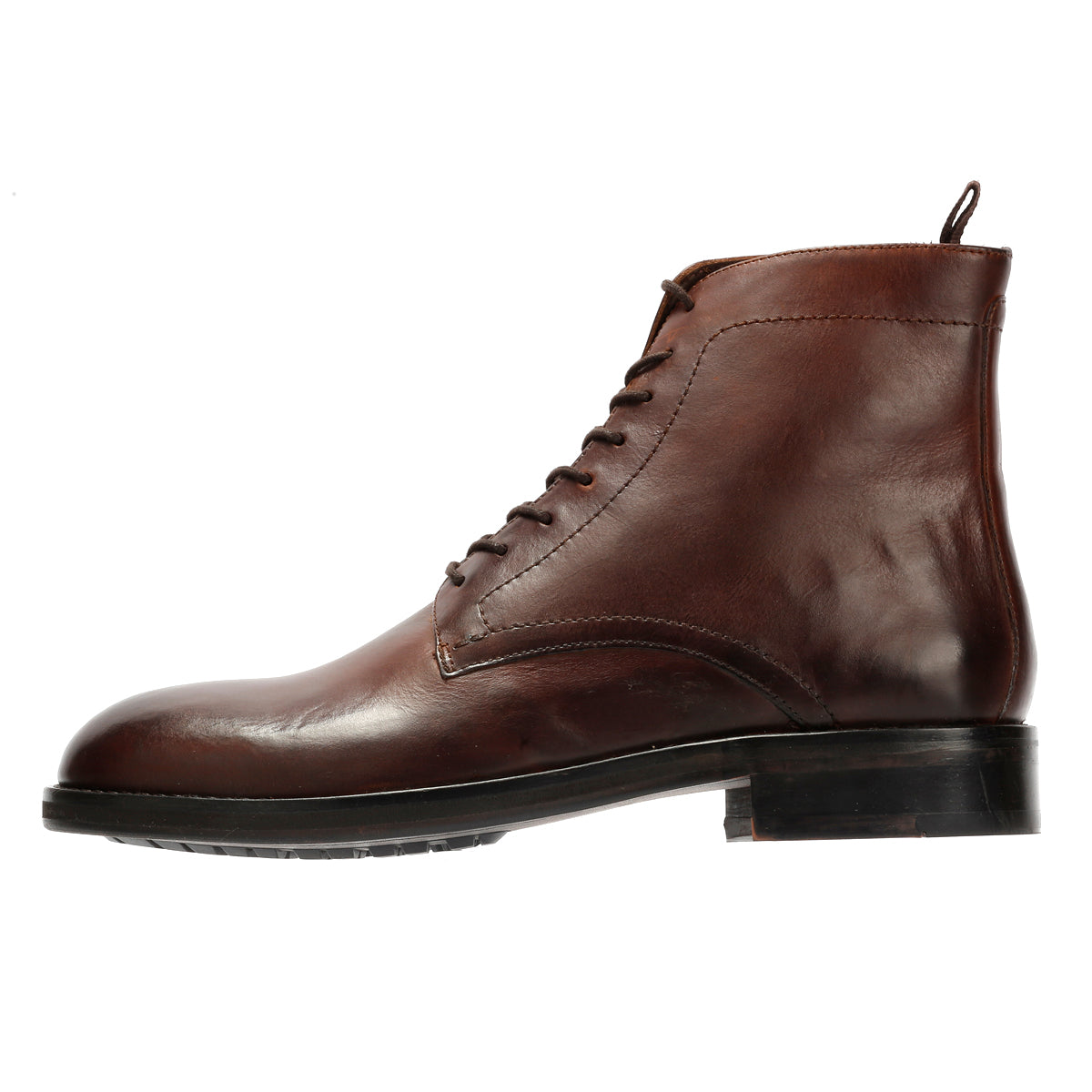 PAYTON 2 MENS BROWN WAXY LEATHER APRON BOOTS