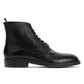 ODIN MENS BLACK WAXY LEATHER DERBY BOOTS