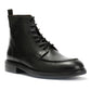 PAYTON 2 MENS BLACK WAXY LEATHER APRON BOOTS