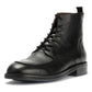 PAYTON 2 MENS BLACK WAXY LEATHER APRON BOOTS