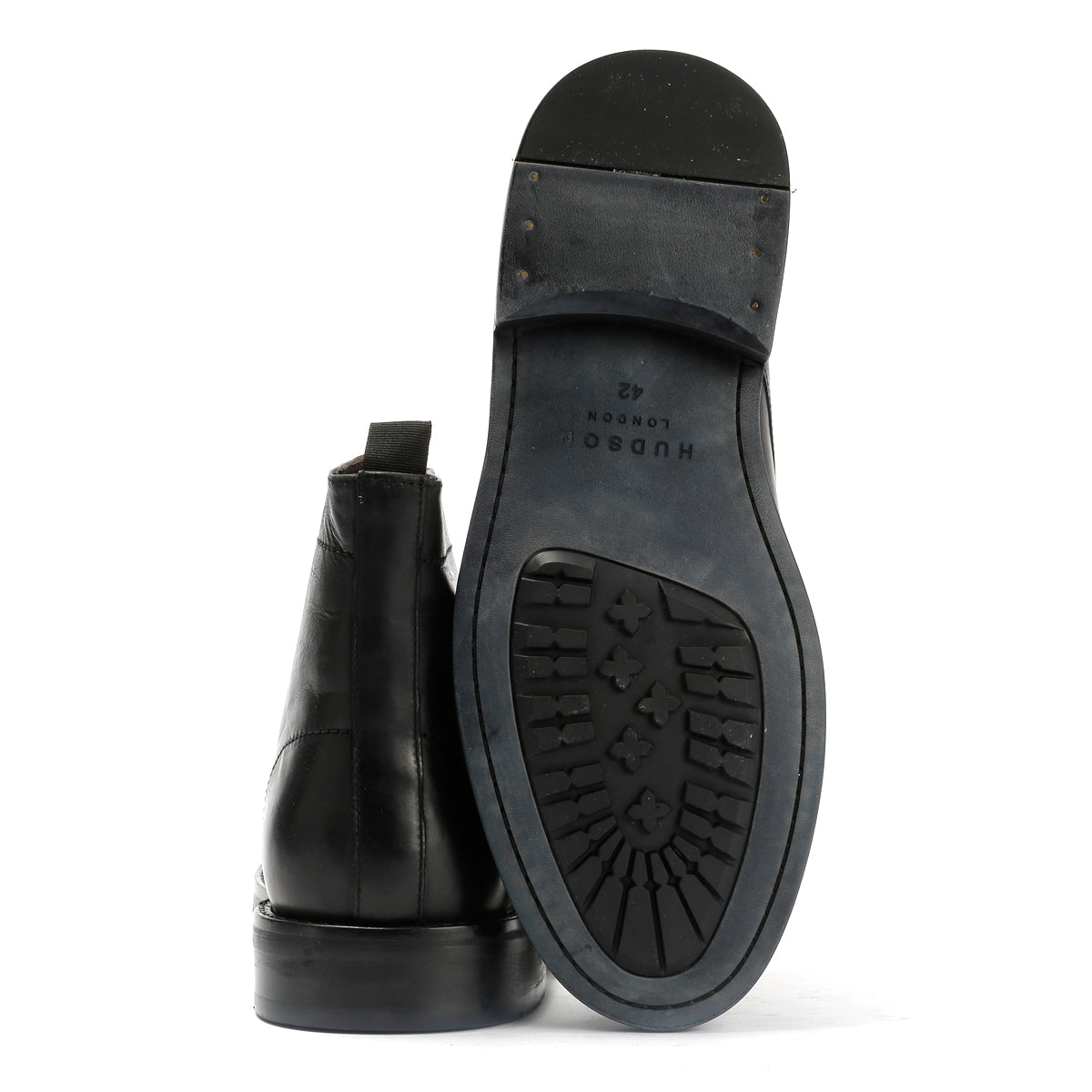 PAYTON 2 MENS BLACK WAXY LEATHER APRON BOOTS