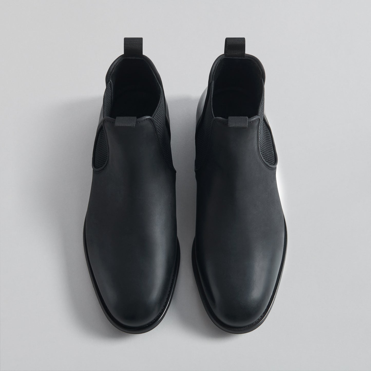 LANGLEY BLACK LEATHER CHELSEA BOOT