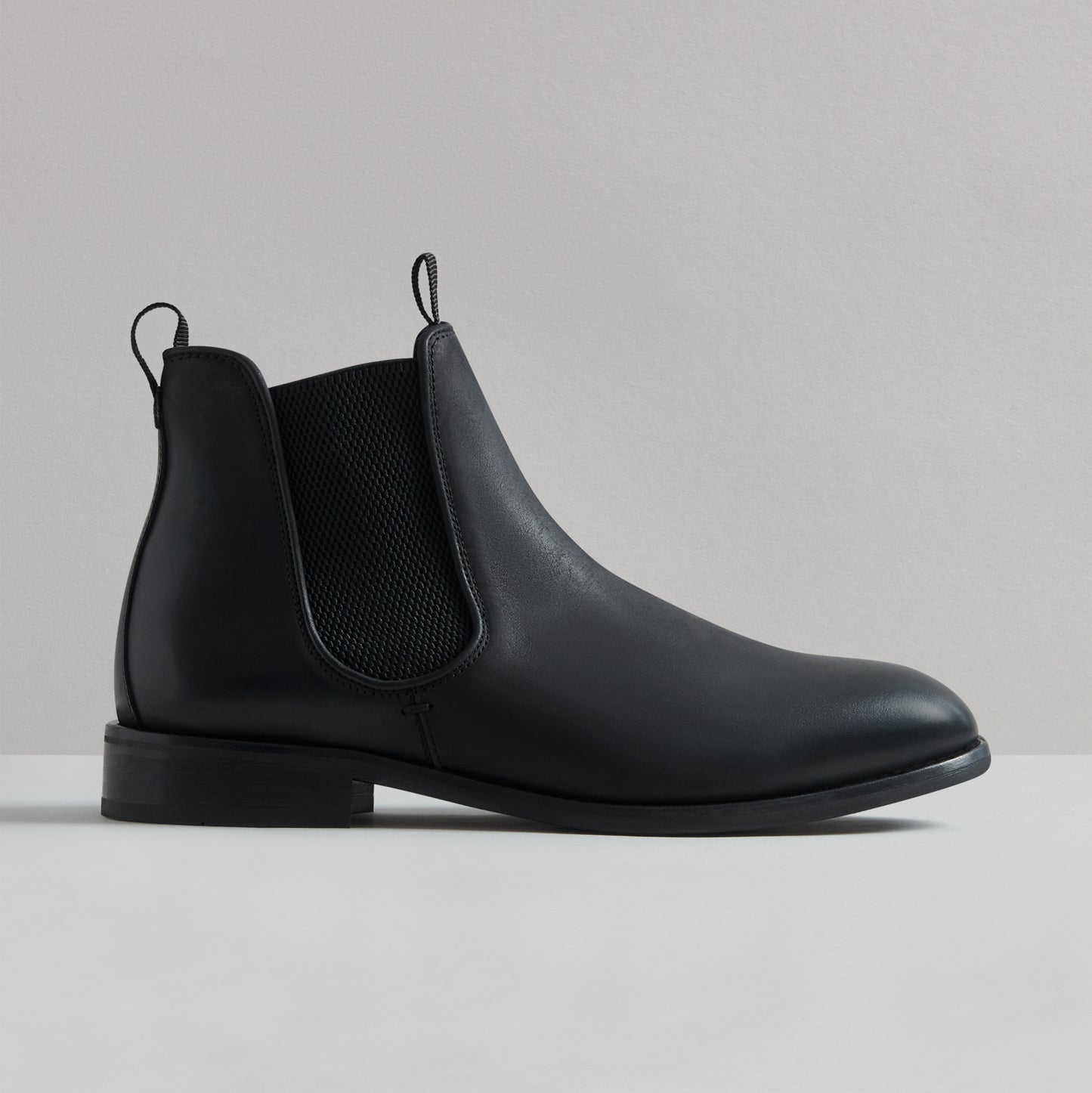 LANGLEY BLACK LEATHER CHELSEA BOOT