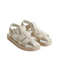 NAOMI  WOMENS ECRU LEATHER SANDAL