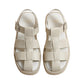 NAOMI  WOMENS ECRU LEATHER SANDAL