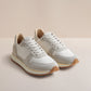 NEKOMAR WOMENS SAND SUEDE TRAINER