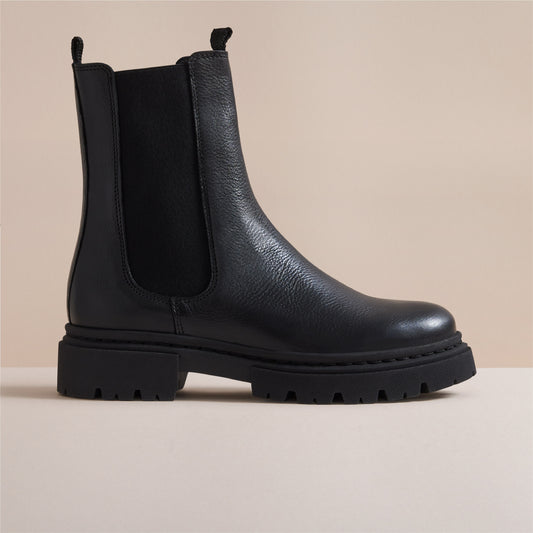 BLAKE BLACK LEATHER CHELSEA BOOT