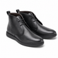 ORIN MENS BLACK WAXY LEATHER CHUKKA BOOTS