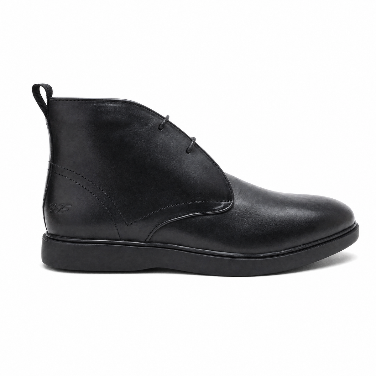 ORIN MENS BLACK WAXY LEATHER CHUKKA BOOTS