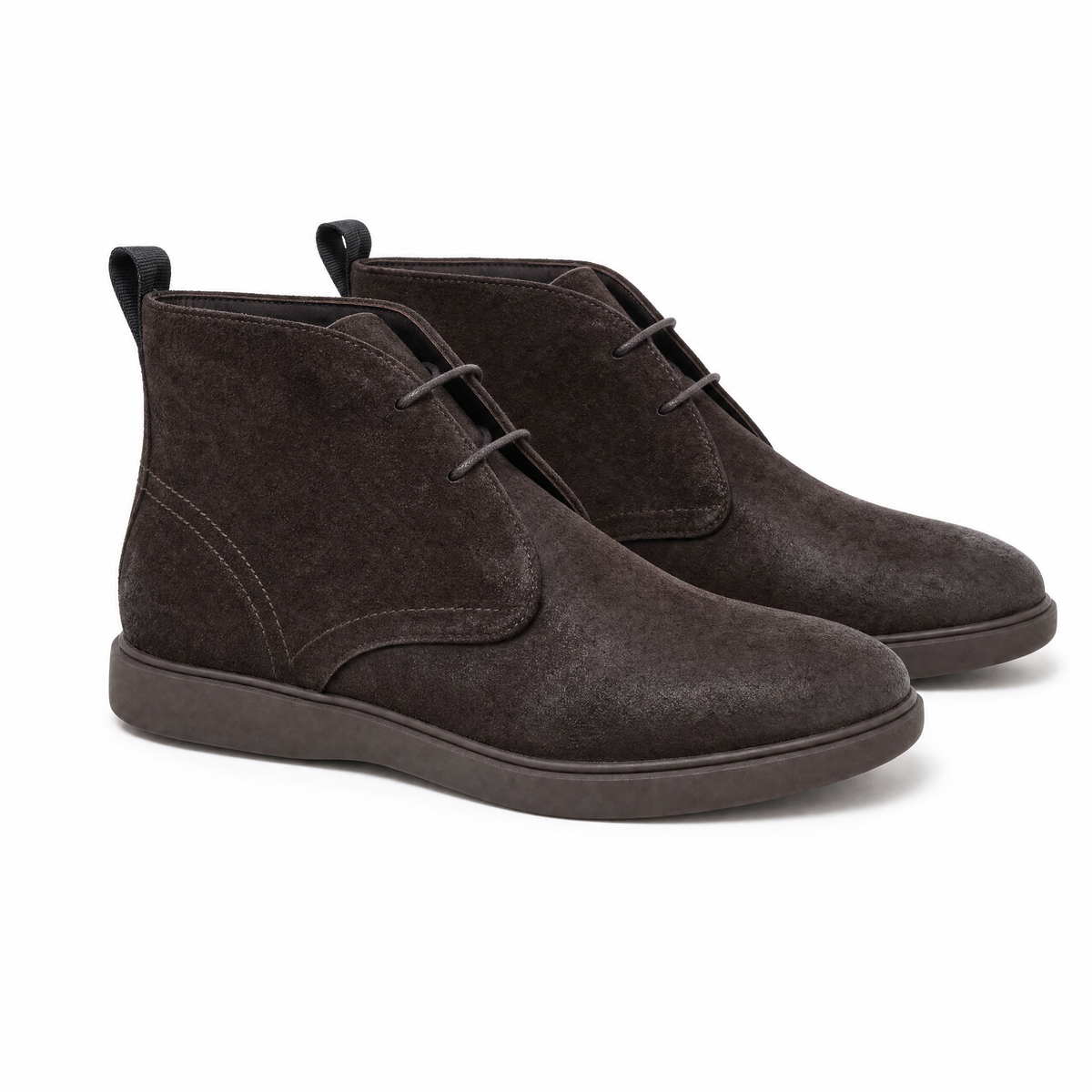 ORIN MENS BROWN WAXY SUEDE CHUKKA BOOTS