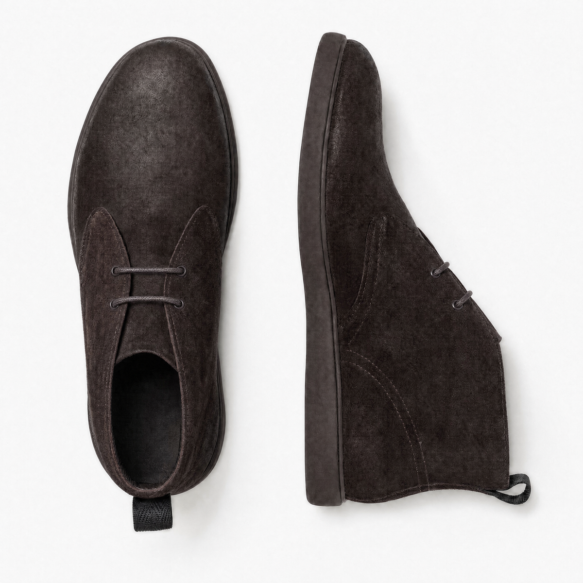 ORIN MENS BROWN WAXY SUEDE CHUKKA BOOTS
