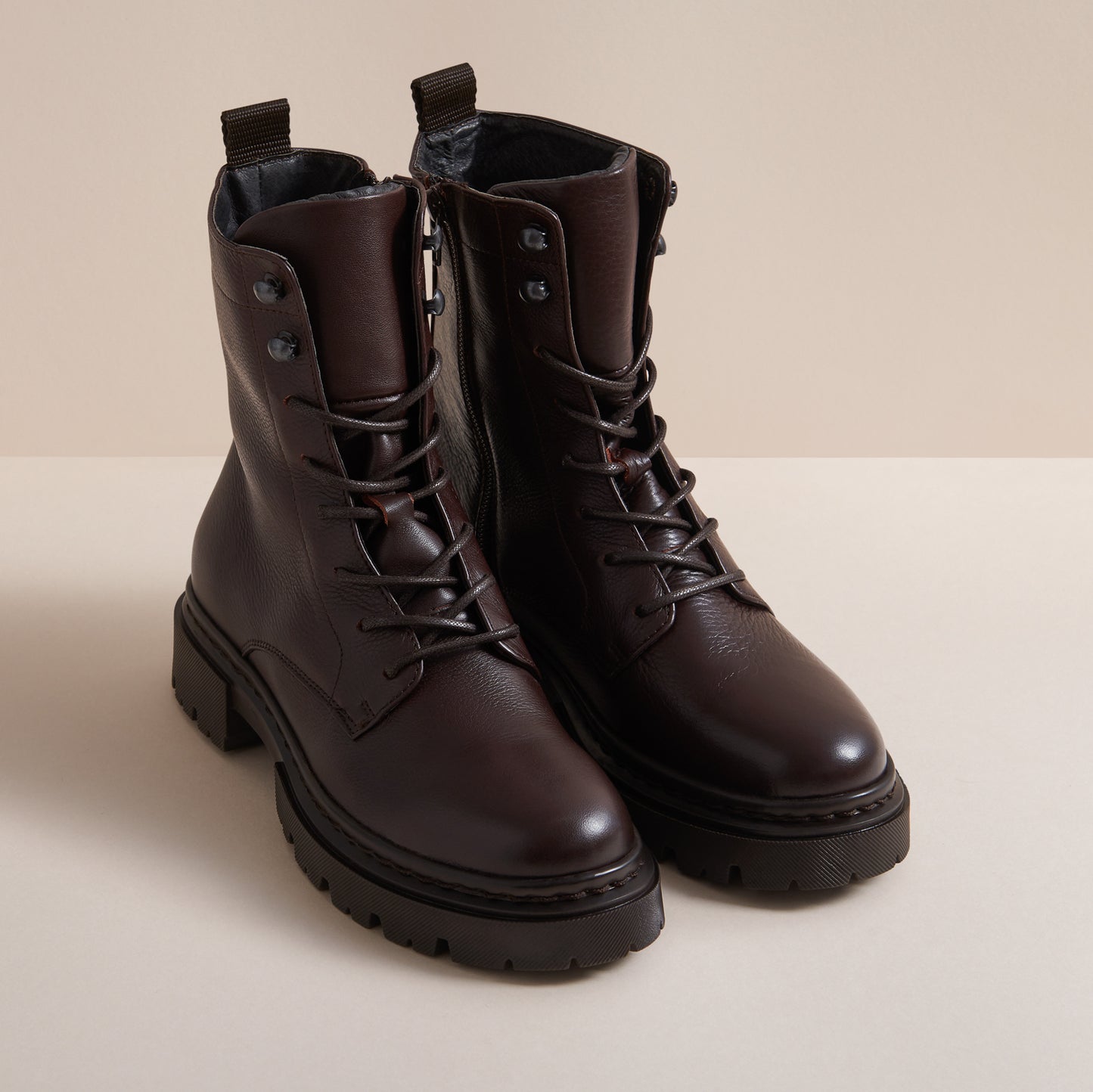 RIPLEY BROWN COMBAT BOOTS