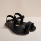 ROSEMARY WOMENS BLACK LEATHER SANDAL