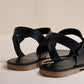 ROSEMARY WOMENS BLACK LEATHER SANDAL
