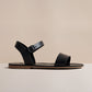 ROSEMARY WOMENS BLACK LEATHER SANDAL