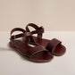 ROSEMARY WOMENS  BROWN LEATHER SANDAL