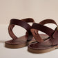 ROSEMARY WOMENS  BROWN LEATHER SANDAL