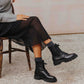 RIPLEY BLACK LEATHER COMBAT BOOT