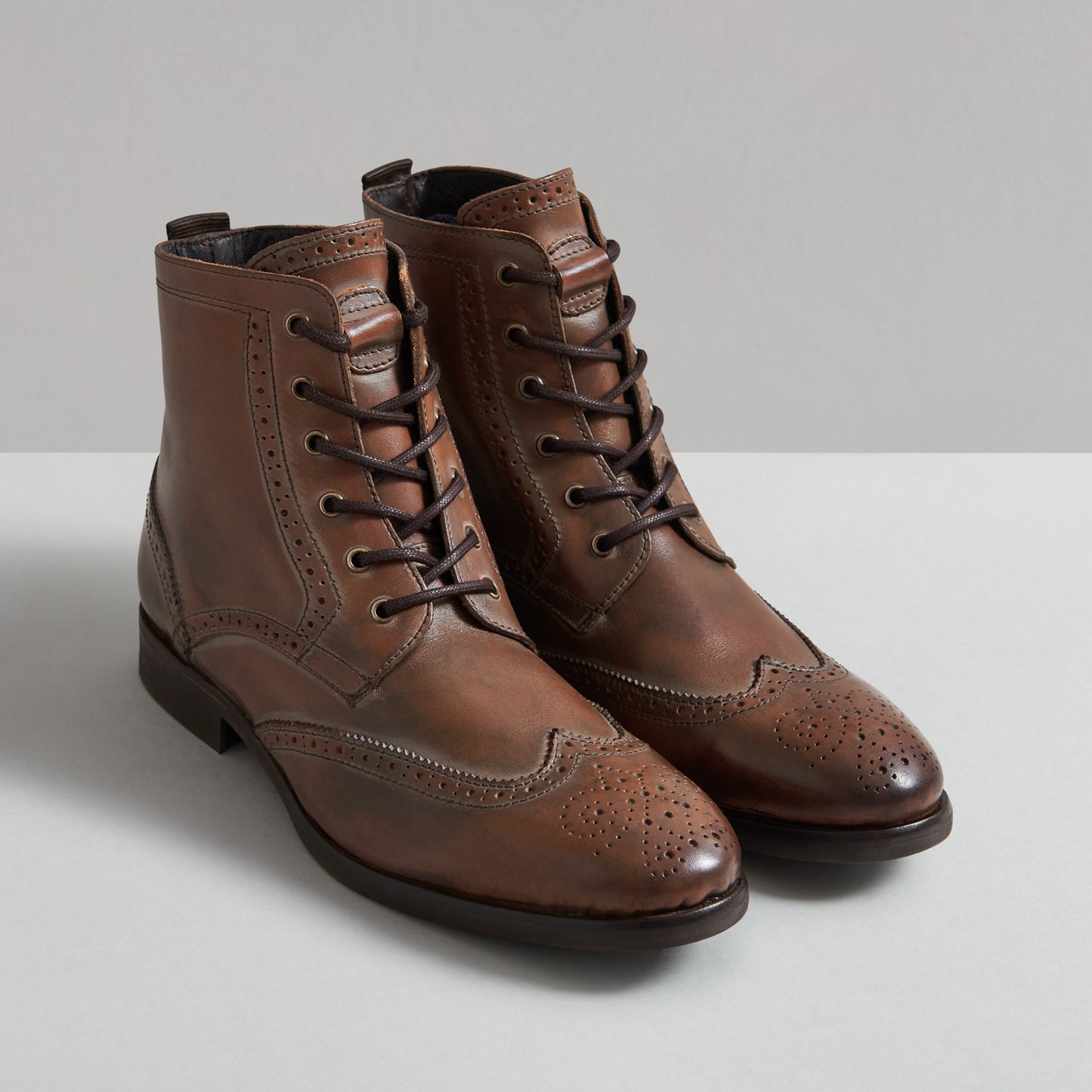 SIMPSON TAN WASHED LEATHER BOOT