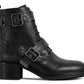 STANTON WOMENS BLACK LEATHER BOOT