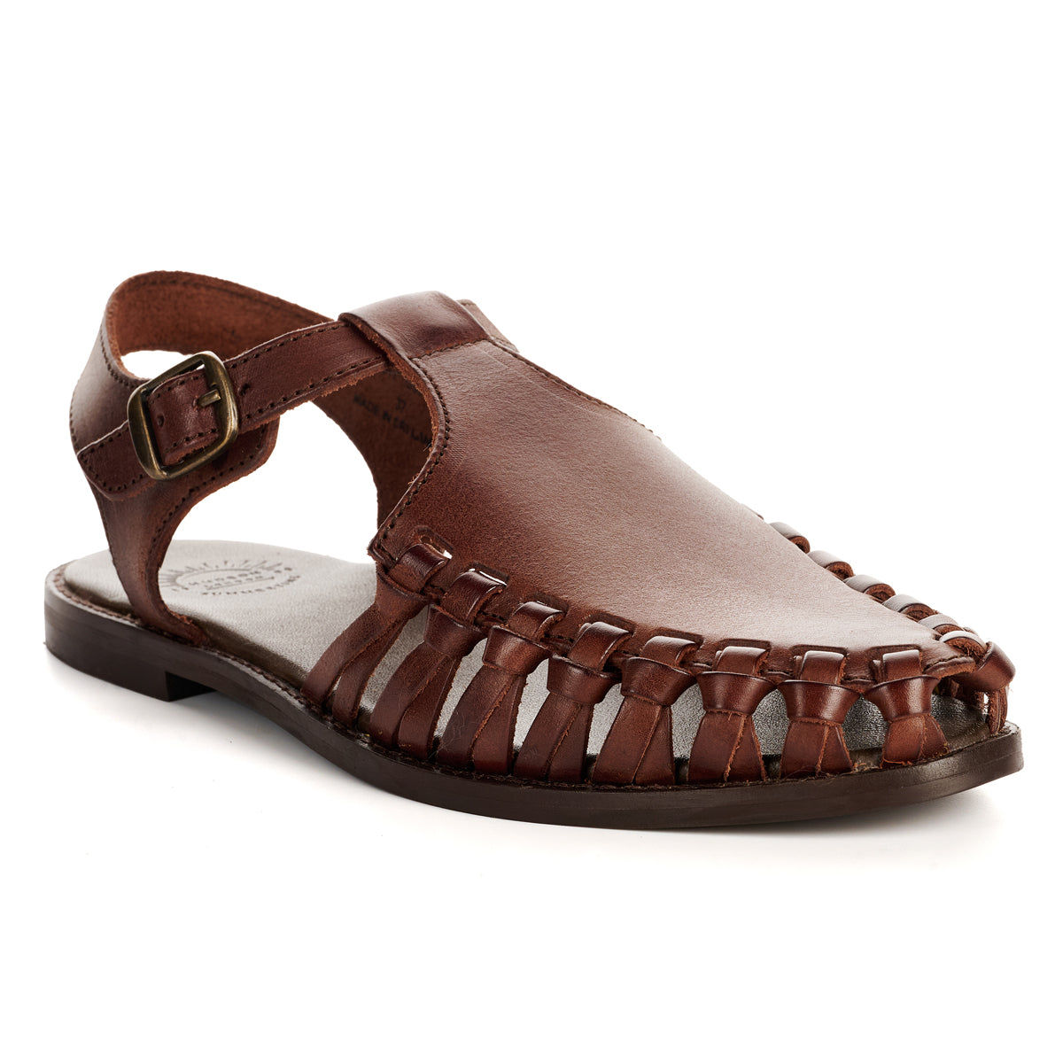 LUNA WOMENS BROWN LEATHER SANDAL