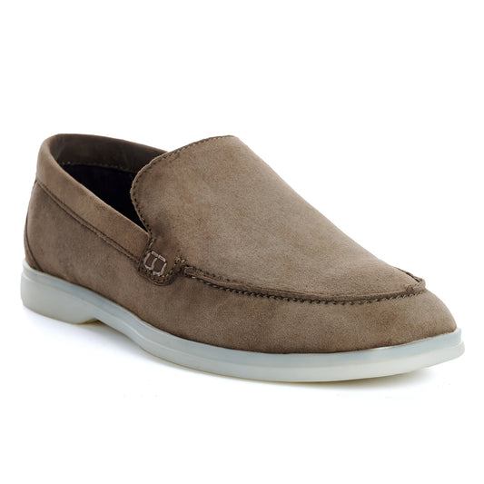 SYDNEE MENS KHAKI SUEDE LOAFER