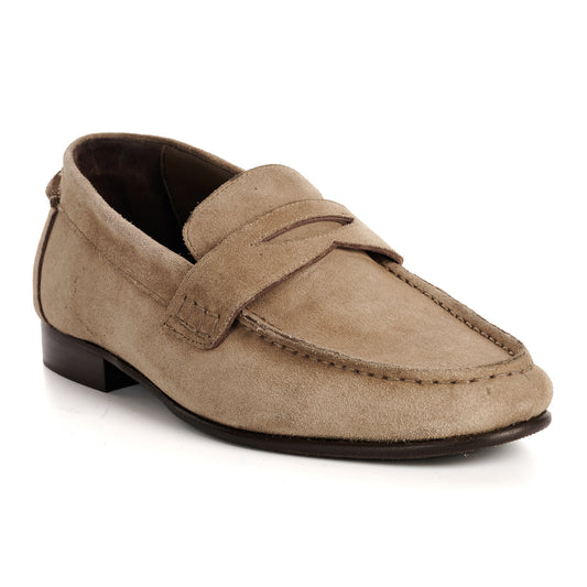 ARGYLE MENS TAUPE SUEDE  LOAFER