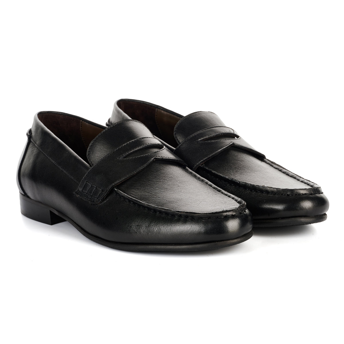 ARGYLE MENS BLACK LEATHER  LOAFER